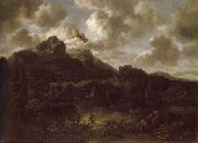 Jacob van Ruisdael, Mountainous and wooded landscape with a river